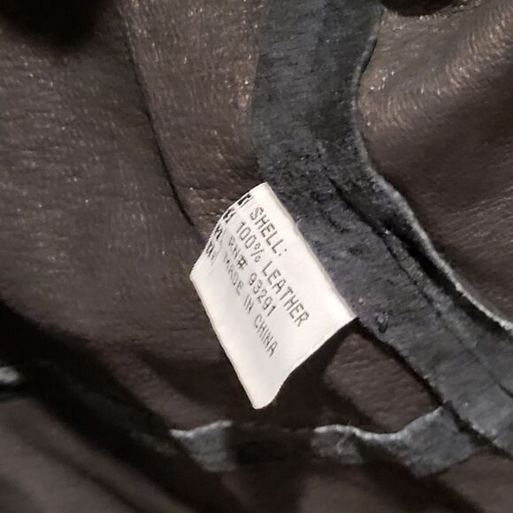 True Grit Genuine Leather Ruffle Edge Jacket Sz L Long Sleeve - Picture 4 of 4